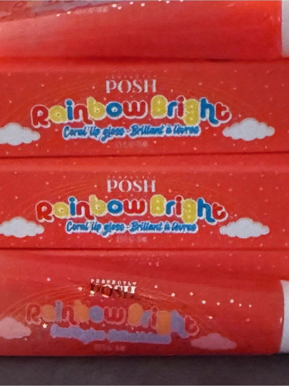 Posh Rainbow Bright Kids Lip Gloss - Red Packaging (Set of 3)